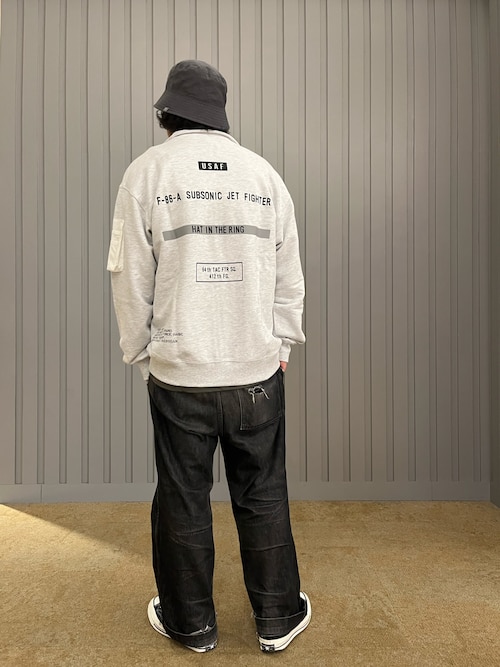 《CROSSOVER》BANDANA PATCH LONGSLEEVE T-SHIRT / バンダナ パッチ 長袖Tシャツ / AVIREX / アヴィレックス