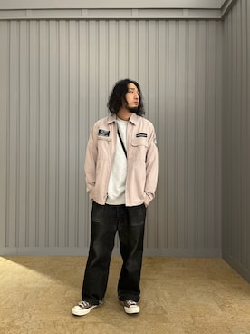 「AVIREX（アヴィレックス）のアイテム（その他アウター）」を使った、ハットリさん（メンズ・176cm）の冬コーディネート