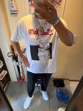 「HERMES（エルメス）のアイテム（ブレスレット）」を使った、しゅうさん（メンズ・178cm）の秋コーディネート