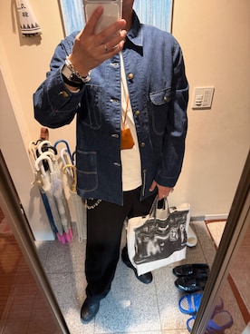 「HERMES（エルメス）のアイテム」を使った、しゅうさん（メンズ・178cm）の冬コーディネート