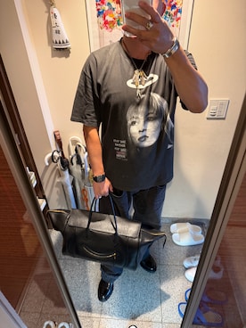 「CELINE（セリーヌ）のアイテム（トートバッグ）」を使った、しゅうさん（メンズ・178cm）の秋コーディネート