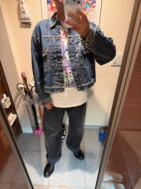 「Levi's」｜「アイテム（アクセサリー）」を使った、しゅうさん（メンズ・178cm）の秋コーディネート