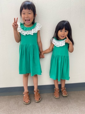 「Salt-Water（ソルトウォーター）のアイテム」を使った、funky fruitsさん（キッズ・110cm）の夏コーディネート