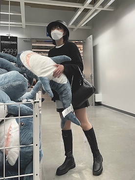 「FEKETE（フェケテ）のアイテム（ブーツ）」を使った、mun___98さん（レディース・159cm）の春コーディネート