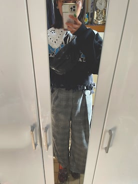 「VINTAGE（ヴィンテージ）のアイテム（イヤリング）」を使った、nana.さん（レディース・156cm）の秋コーディネート