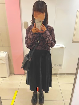 「VINTAGE（ヴィンテージ）のアイテム（イヤリング）」を使った、nana.さん（レディース・156cm）の秋コーディネート