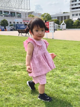「アイテム（シャツ/ブラウス）」を使った、eさん（キッズ・80cm）の夏コーディネート