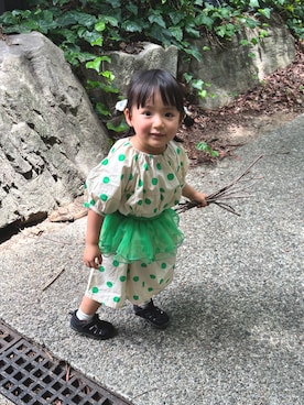 「p.premier（ピードットプルミエ）のアイテム」を使った、eさん（キッズ・90cm）の夏コーディネート