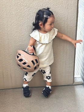 「アイテム（スニーカー）」を使った、eさん（キッズ・80cm）の夏コーディネート