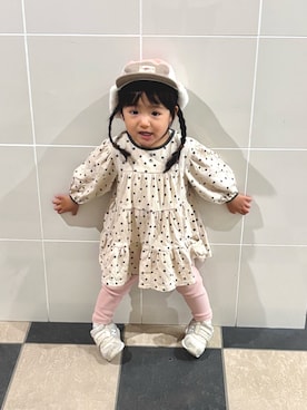 「アイテム（ワンピース/ドレス）」を使った、eさん（キッズ・80cm）の秋コーディネート