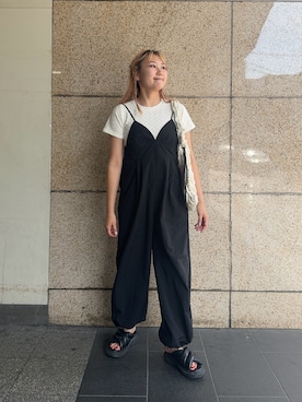 「イエベ」｜「アイテム（サロペット/オーバーオール）」を使った、yukiさん（レディース・155cm）の夏コーディネート