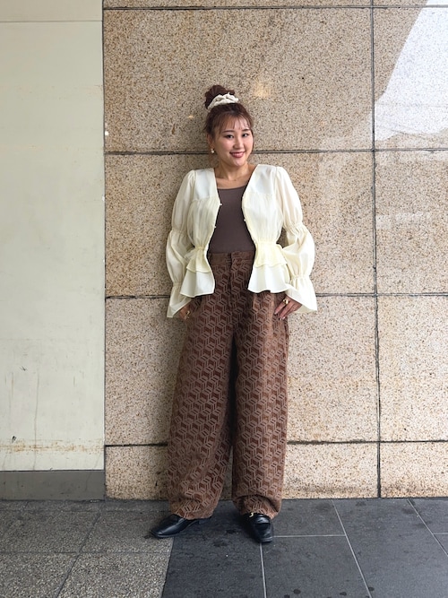KBF パンツ ジャガードコクーンパンツ レディース : ZOZOTOWN