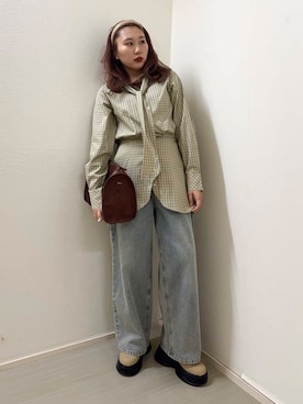 「KBF（ケイビーエフ）のサボベルトサンダル（サンダル）」を使った、yukiさん（レディース・155cm）の冬コーディネート