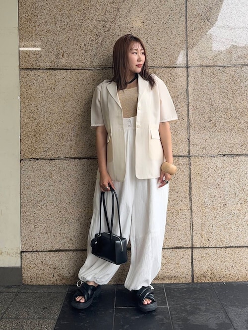 セール】ハーフスリーブシアージャケット（テーラードジャケット