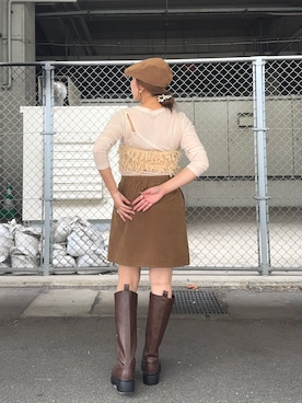 「アイテム（その他トップス）」を使った、yukiさん（レディース・155cm）の秋コーディネート