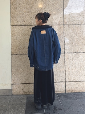 「アイテム（ヘアゴム）」を使った、yukiさん（レディース・155cm）の秋コーディネート