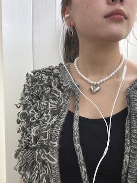 「ニットベスト」｜「アイテム（スカート、グレー系）」を使った、yukiさん（レディース・155cm）の夏コーディネート