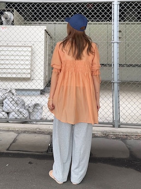 「SMELLY（スメリー）のアイテム（キャップ）」を使った、yukiさん（レディース・155cm）の夏コーディネート
