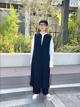 「アイテム（ジャンパースカート）」を使った、bulle de savonさん（レディース・166cm）の秋コーディネート