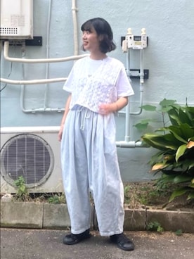 「yuni（ユニ　）のアイテム」を使った、bulle de savonさん（レディース・159cm）の春コーディネート