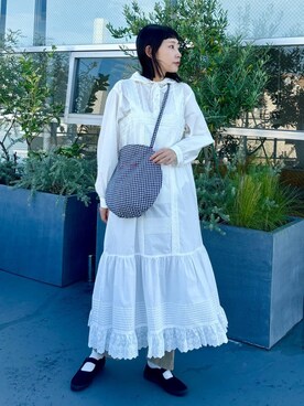 「bulle de savon（ビュルデサボン）のアイテム（ショルダーバッグ）」を使った、bulle de savonさん（レディース・162cm）の秋コーディネート