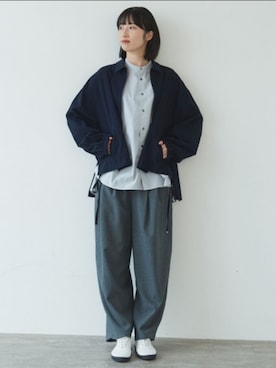 「yuni（ユニ　）のアイテム（ブルゾン）」を使った、bulle de savonさん（レディース・165cm）の春コーディネート