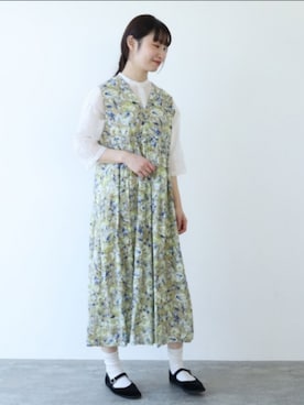 「yuni」｜「アイテム（ワンピース/ドレス）」を使った、bulle de savonさん（レディース・162cm）の春コーディネート
