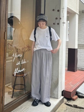 「yuni（ユニ　）のアイテム」を使った、bulle de savonさん（レディース・166cm）の夏コーディネート