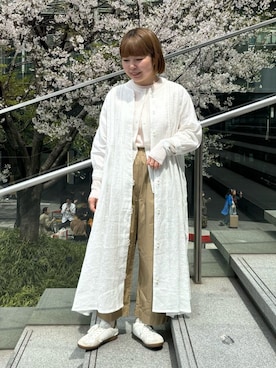 「yuni」｜「アイテム（ワンピース/ドレス）」を使った、bulle de savonさん（レディース・152cm）の春コーディネート