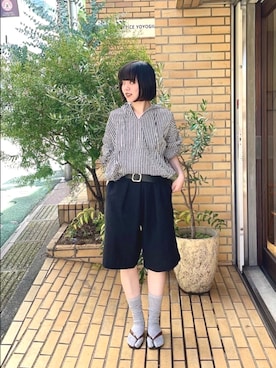 「yuni（ユニ　）のアイテム」を使った、bulle de savonさん（レディース・158cm）の夏コーディネート