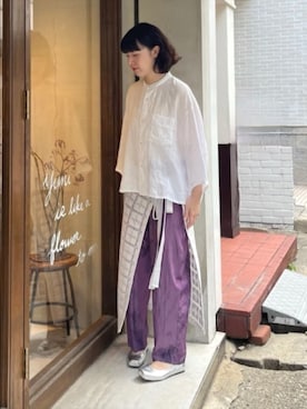 「yuni（ユニ　）のアイテム」を使った、bulle de savonさん（レディース・159cm）の夏コーディネート
