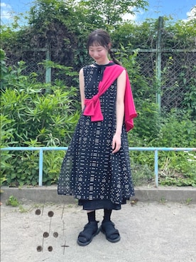 「yuni（ユニ　）のアイテム」を使った、bulle de savonさん（レディース・166cm）の夏コーディネート