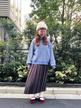 「bulle de savon（ビュルデサボン）のアイテム（ソックス/靴下）」を使った、bulle de savonさん（レディース・163cm）の秋コーディネート