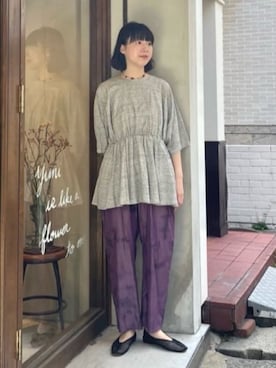 「yuni（ユニ　）のアイテム」を使った、bulle de savonさん（レディース・159cm）の春コーディネート