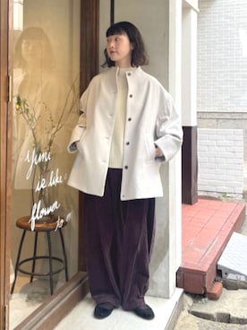 「yuni（ユニ　）のアイテム」を使った、bulle de savonさん（レディース・159cm）の冬コーディネート