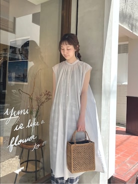 「yuni（ユニ　）のアイテム」を使った、bulle de savonさん（レディース・166cm）の夏コーディネート
