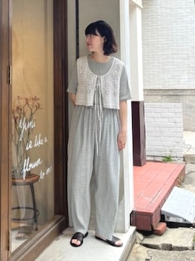 「yuni（ユニ　）のアイテム」を使った、bulle de savonさん（レディース・159cm）の春コーディネート