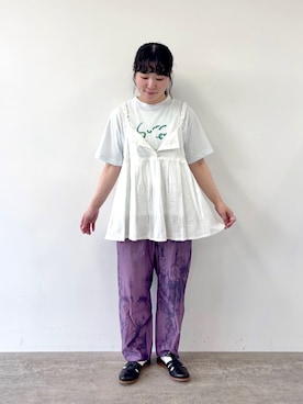 「yuni（ユニ　）のアイテム」を使った、bulle de savonさん（レディース・155cm）の春コーディネート