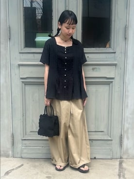 「yuni（ユニ　）のアイテム」を使った、bulle de savonさん（レディース・155cm）の夏コーディネート