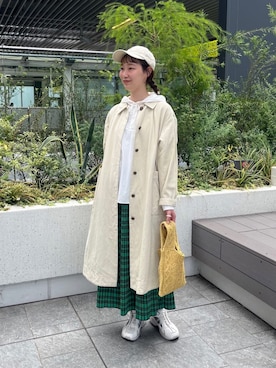 「アイテム（ステンカラーコート）」を使った、bulle de savonさん（レディース・166cm）の秋コーディネート