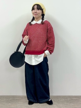 「yuni（ユニ　）のアイテム（デニムパンツ）」を使った、bulle de savonさん（レディース・155cm）の秋コーディネート