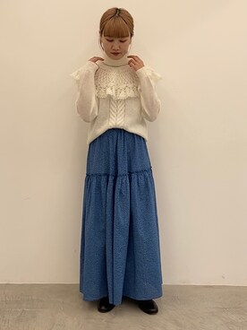 bulle de savon over dye ティアードスカート