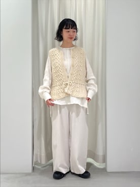 「アイテム（ベスト）」を使った、bulle de savonさん（レディース・158cm）の秋コーディネート