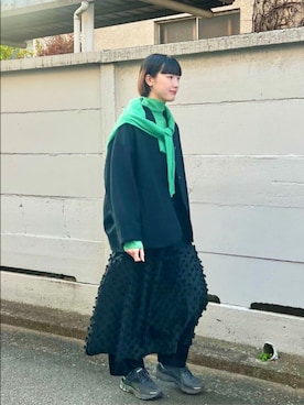 「yuni（ユニ　）のアイテム」を使った、bulle de savonさん（レディース・169cm）の冬コーディネート