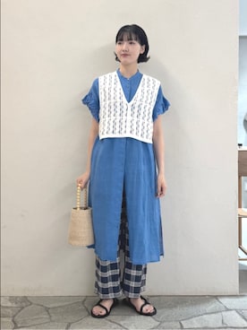 「yuni（ユニ　）のアイテム」を使った、bulle de savonさん（レディース・169cm）の夏コーディネート
