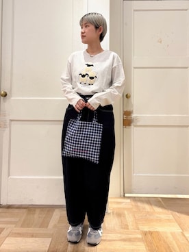 「アイテム（バッグ、ブルー系）」を使った、bulle de savonさん（レディース・153cm）の夏コーディネート