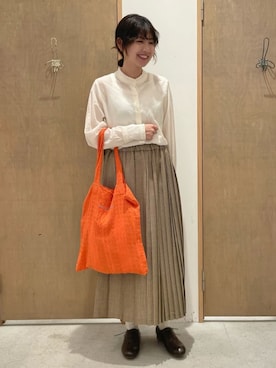 「アイテム（エコバッグ/サブバッグ）」を使った、bulle de savonさん（レディース・156cm）の秋コーディネート