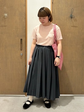 「アイテム（エコバッグ/サブバッグ）」を使った、bulle de savonさん（レディース・152cm）の春コーディネート