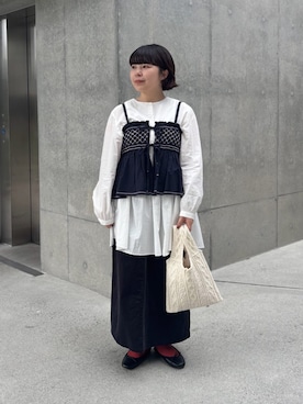 「bulle de savon（ビュルデサボン）のアイテム（シャツ/ブラウス）」を使った、bulle de savonさん（レディース・151cm）の秋コーディネート