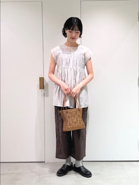 「yuni（ユニ　）のアイテム」を使った、bulle de savonさん（レディース・169cm）の夏コーディネート